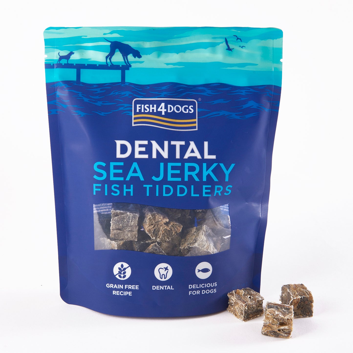 Fish4dogs Snack Dental Natural – Sea Jerky Fish Tiddlers 115 G (pack De 10)_0