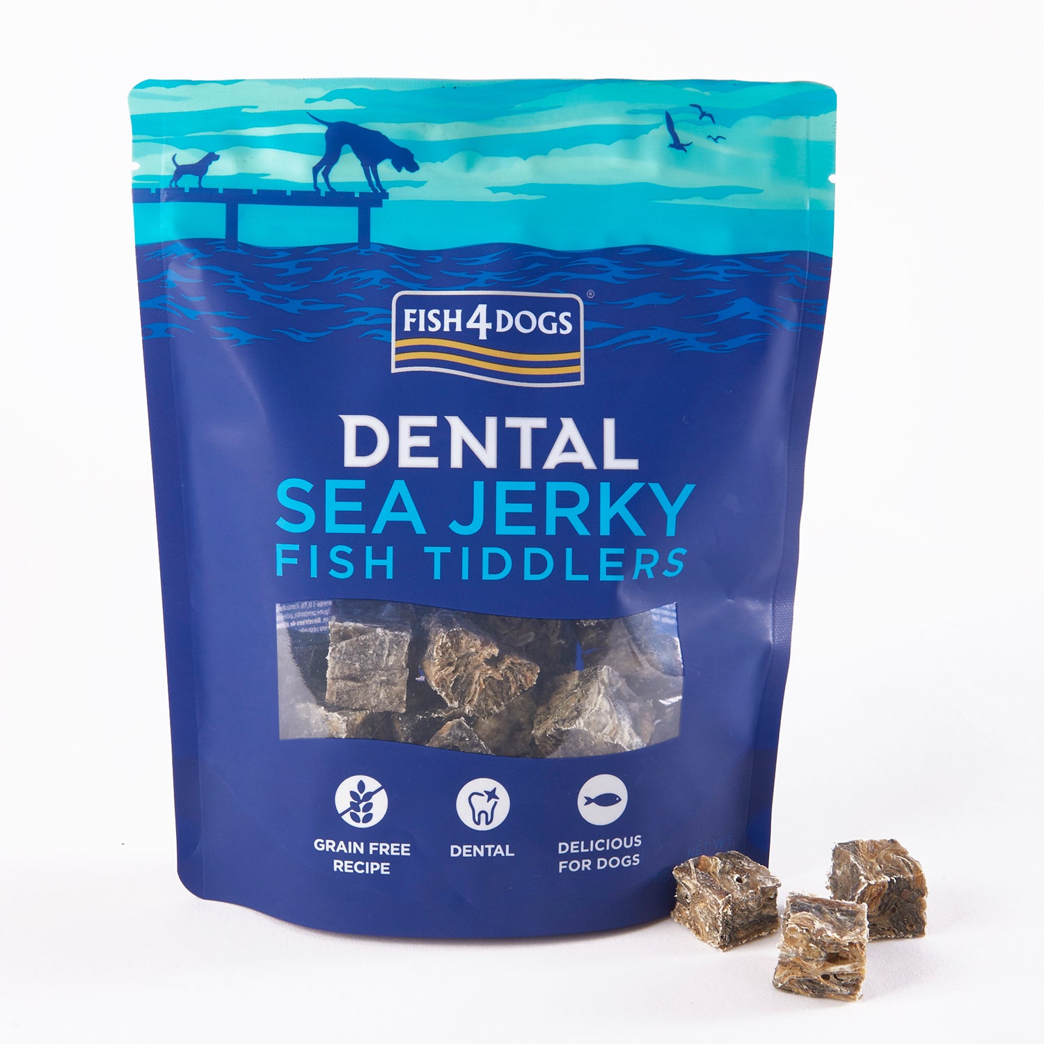 Fish4dogs Snack Dental Natural – Sea Jerky Fish Tiddlers 115 G (pack De 10)_0