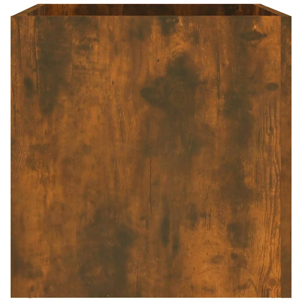 Jardinera Roble Ahumado 40x40x40 Cm Madera De Ingeniería_4