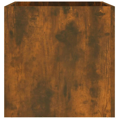 Jardinera Roble Ahumado 40x40x40 Cm Madera De Ingeniería_4