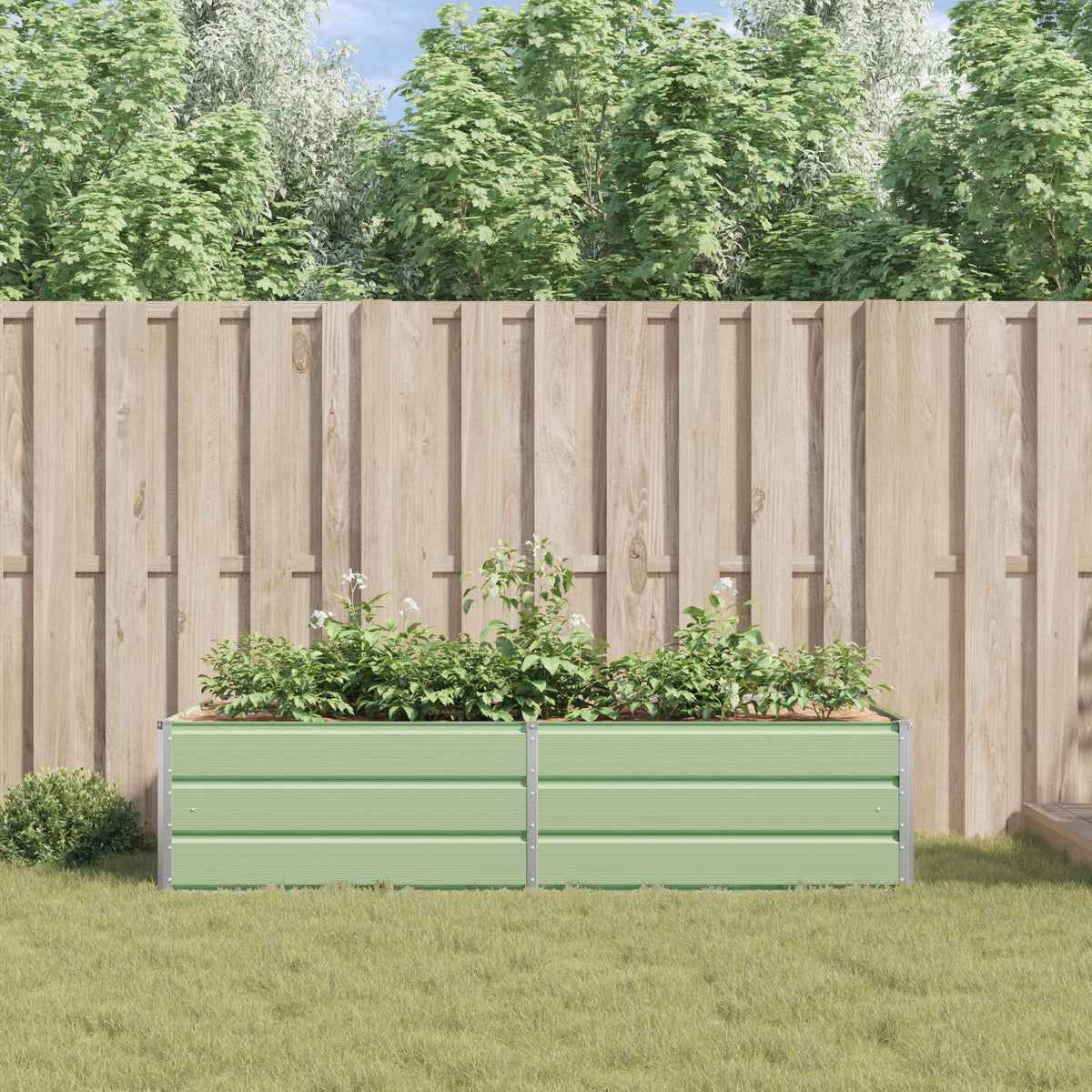 Jardinera Verde Pastel 195 X 100 X 45 Cm Acero Galvanizado_3