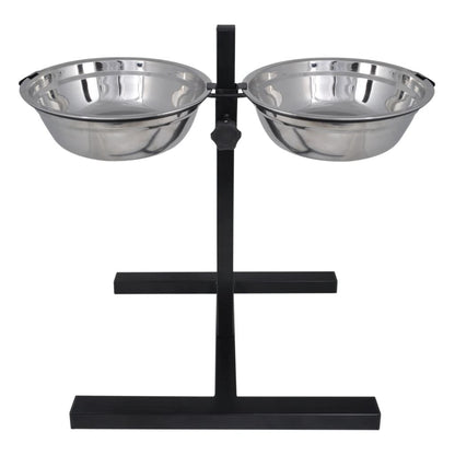 Vidaxl Soporte De Alimentación Ajustable Mascota 2x4.1l Tazón Inoxidable_2