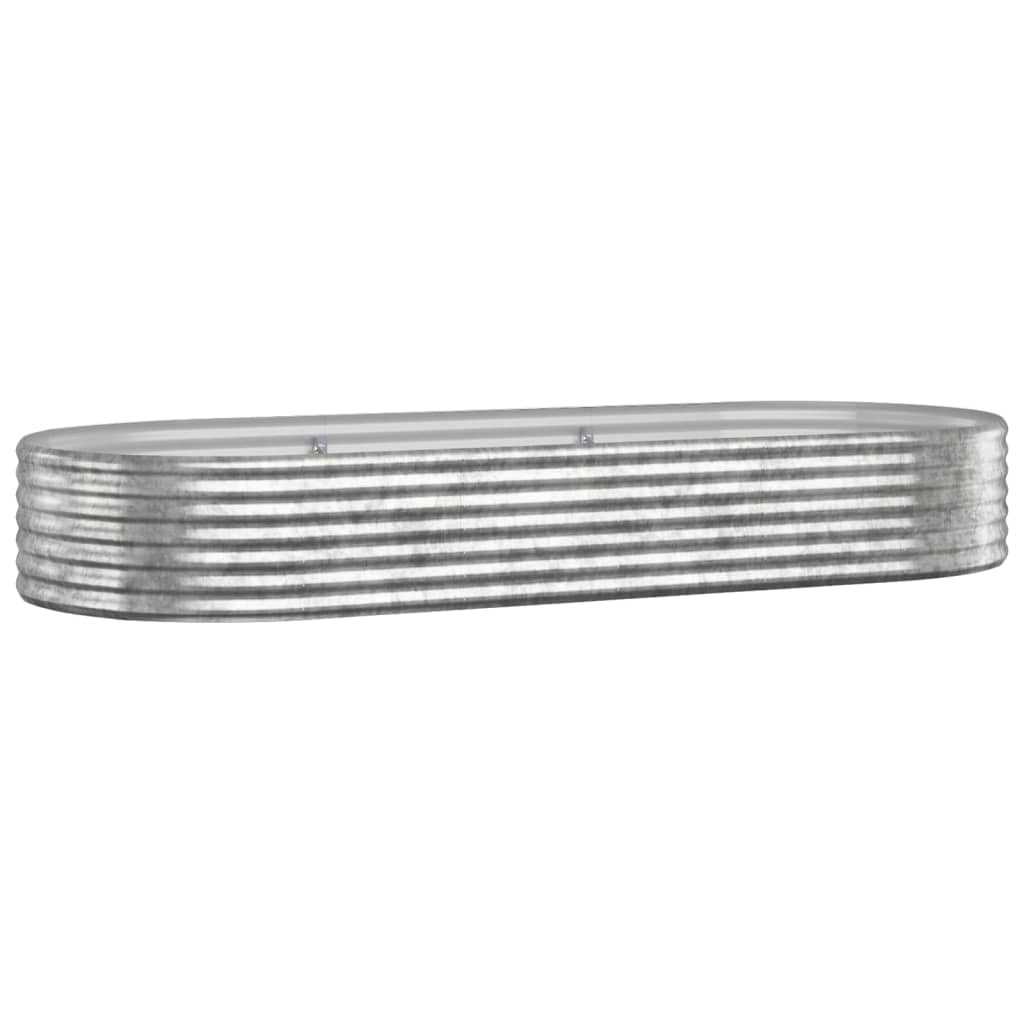Jardinera Arriate Acero Galvanizado Plata 249x100x36 Cm_0