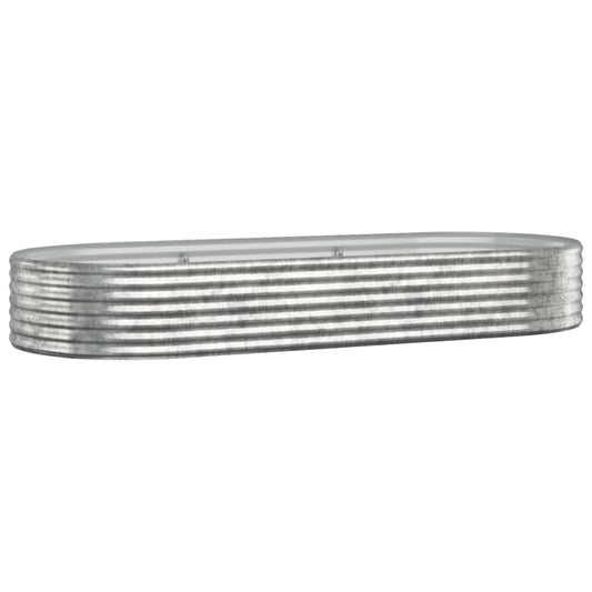 Jardinera Arriate Acero Galvanizado Plata 249x100x36 Cm_0
