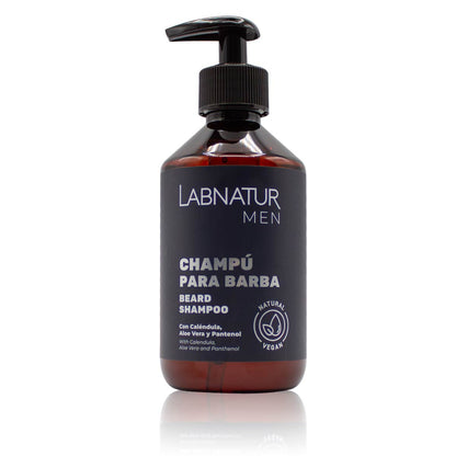 Champú Natural para Barba Labnatur 300 ml | Caléndula, Aloe Vera y Pantenol | Limpia, Hidrata y Suaviza | Vegano_0