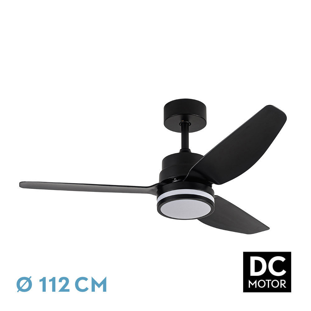 Ventilador Dc Jarama 20w Negro 3asp.6velocidades 3000-4000-6500k 2350lm Remoto,memoria,temperatura 112d_0