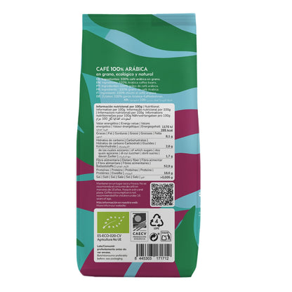 Pack 12x Café en grano Eco 100% Arábica Planeta Huerto 1 Kg