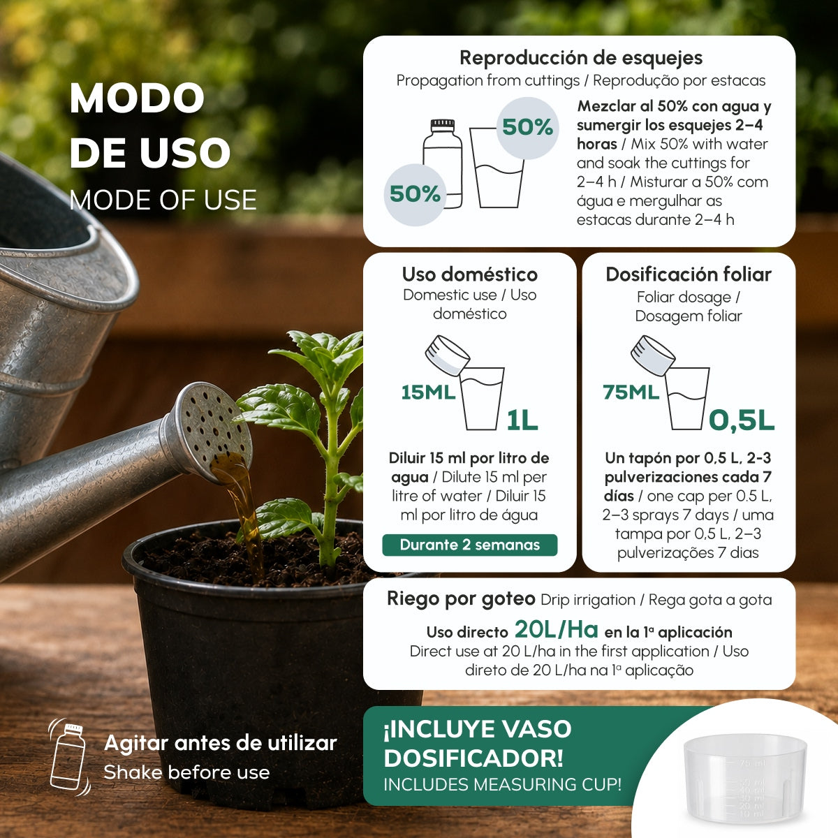 Enraizante Líquido Eco Planeta Huerto 1L