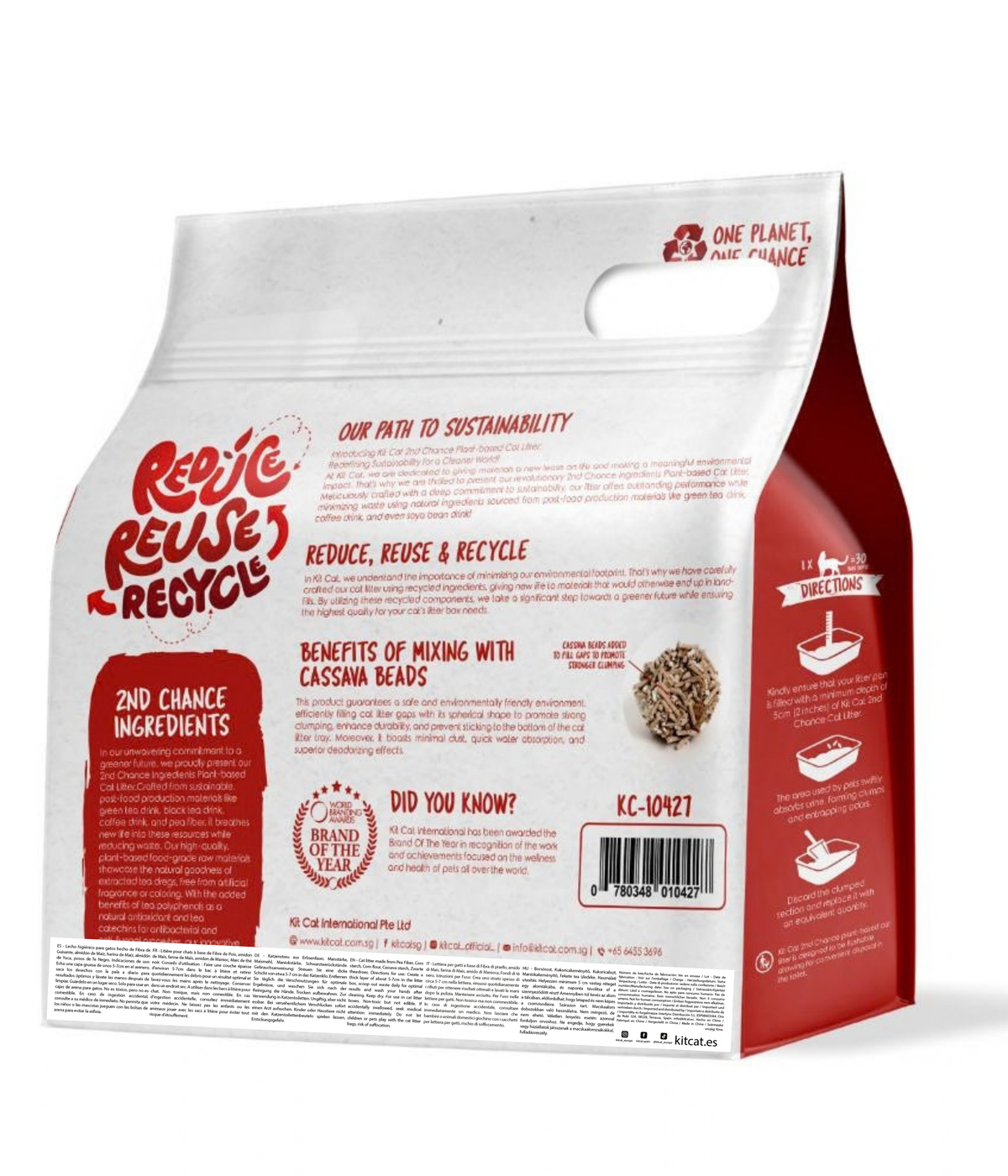 Kit de areia para gatos 2nd Chance Eco - Chá preto 2,5 kg Folhas de chá preto, ervilha e mandioca