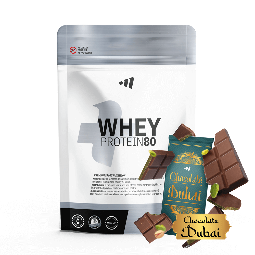 Whey Protein80 - 1kg - Chocolate Dubái - Aumenta La Masa Muscular - Masmusculo_0