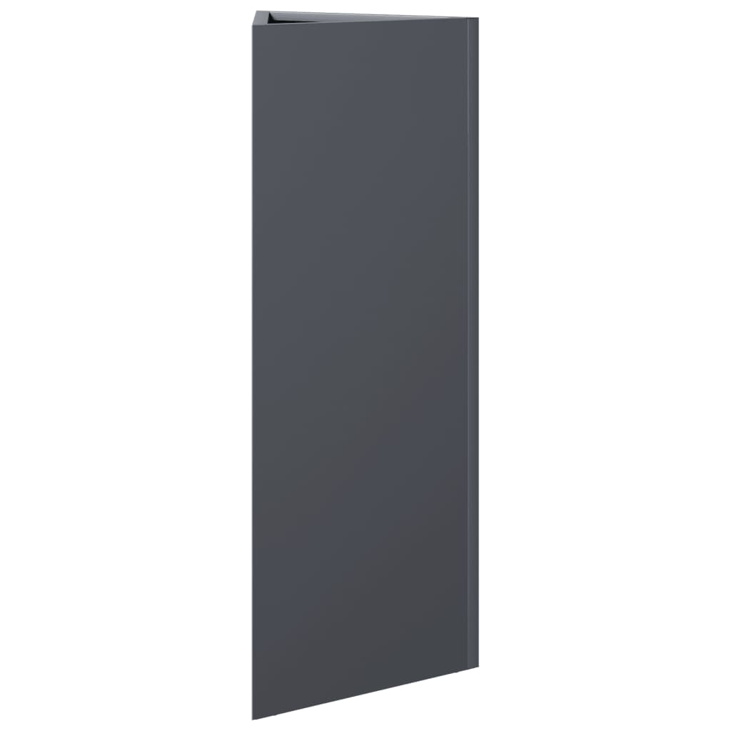 Jardinera Triangular Acero Gris Antracita 30x26x75 Cm_3