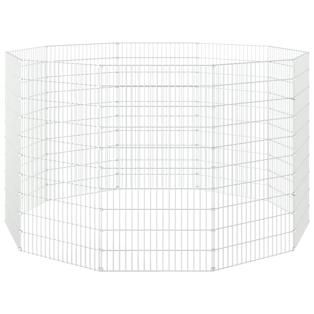 Vidaxl Recinto Animales Corral 10 Paneles Hierro Galvanizado 54x100 Cm_3