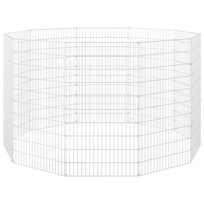 Vidaxl Recinto Animales Corral 10 Paneles Hierro Galvanizado 54x100 Cm_3