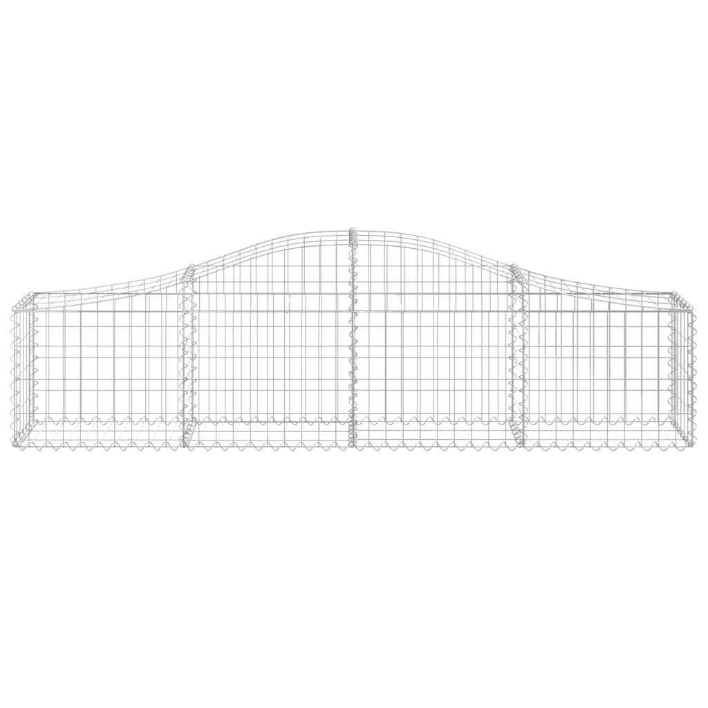 Cestas De Gaviones 10 Uds Forma De Arco Hierro 200x30x40/60 Cm_3