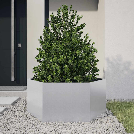 Jardinera Hexagonal Acero Galvanizado 104x90x45 Cm_0