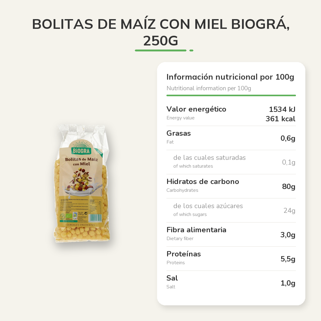 Información nutricional