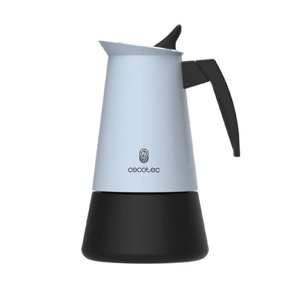 Cecotec Cafetera Italiana Piccolina 400 Blue. 200ml, 4 Tazas De Café, Acero Inoxidable, Apta Todas Superficies, Filtro P_1