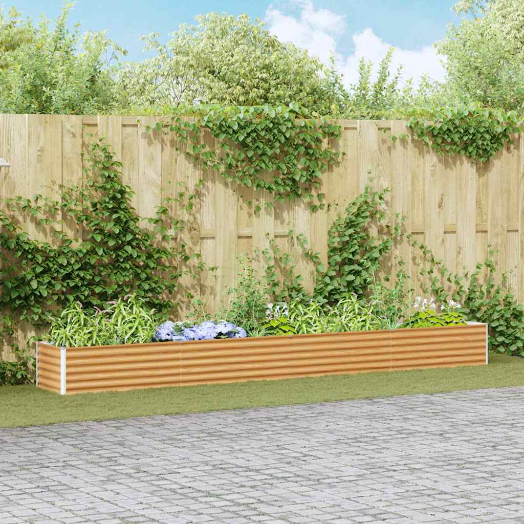 Arriate Elevado Marrón Claro 390 X 50 X 36 Cm Acero Galvanizado_1