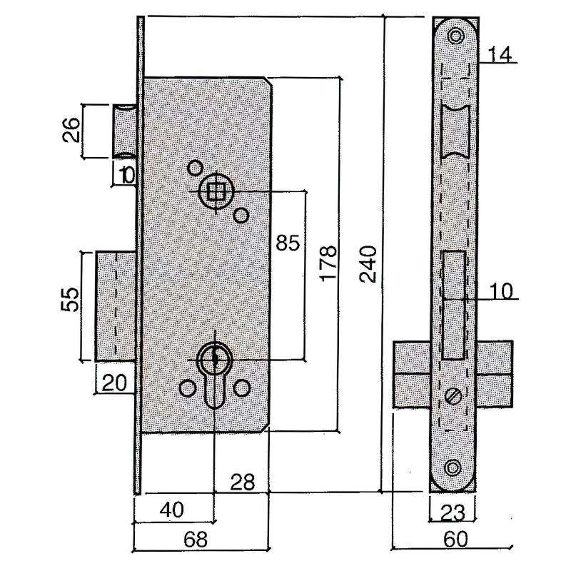Cerradura Ucem 5255-hl/40_1