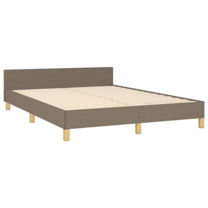 Estructura De Cama Con Cabecero De Tela Gris Taupe 140x190 Cm / Vetonek_2