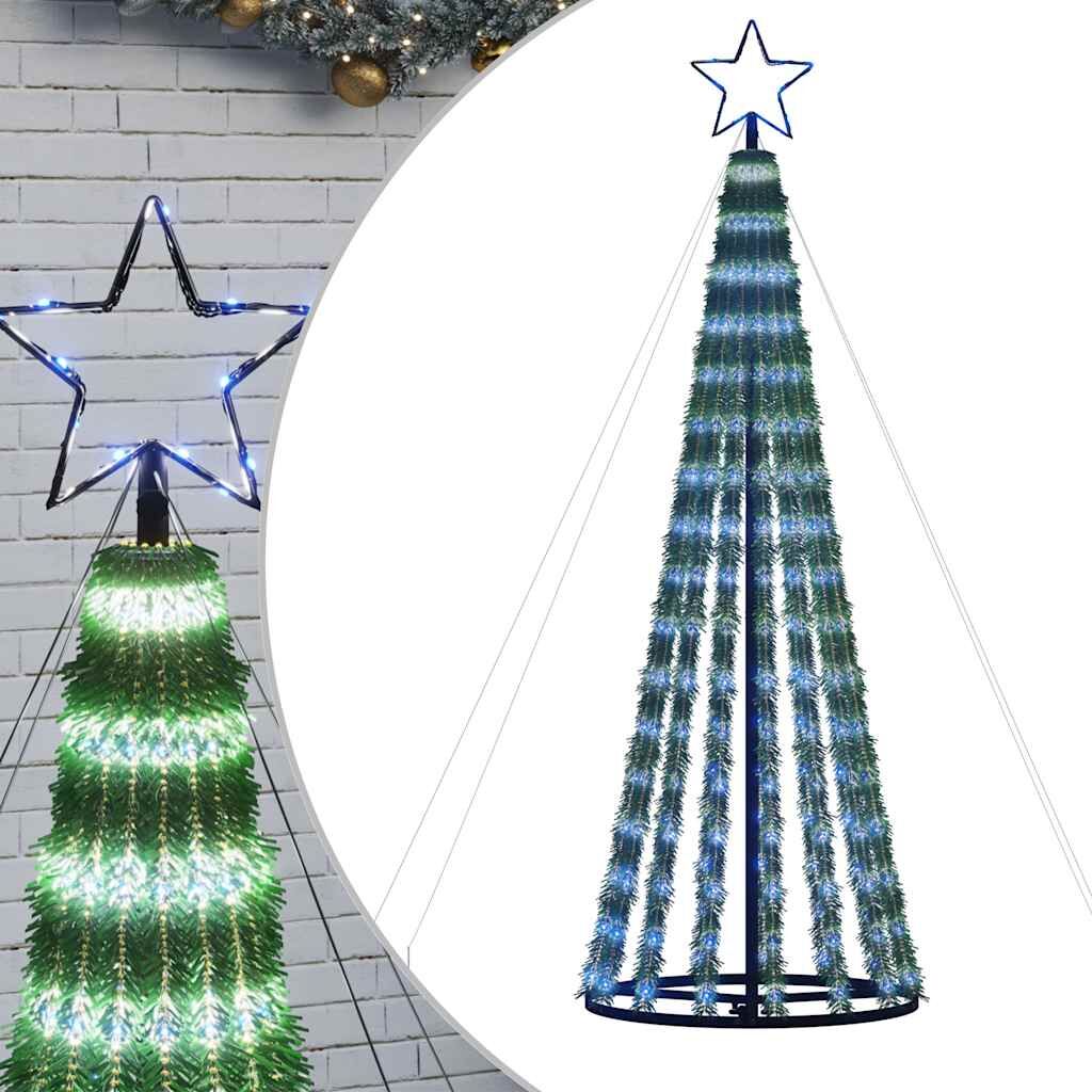Vidaxl Árbol De Navidad Led 275 Leds Azul 180 Cm_0