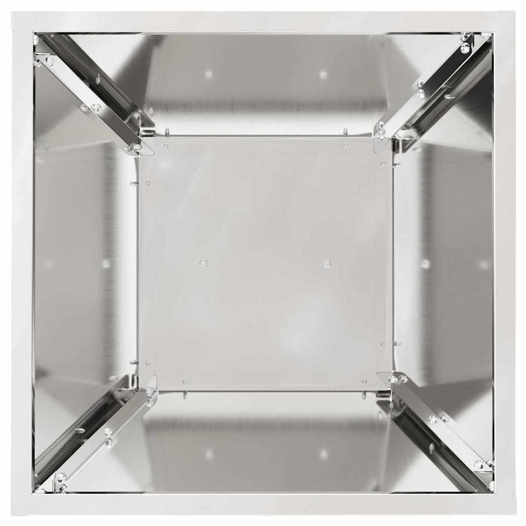 Maceta Pilar Plateado 35 X 35 X 73 Cm Acero Galvanizado_5