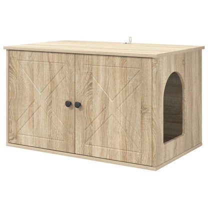 Casa Para Gatos Sonoma 85 X 55 X 50,5 Cm Madera De Ingeniería_0