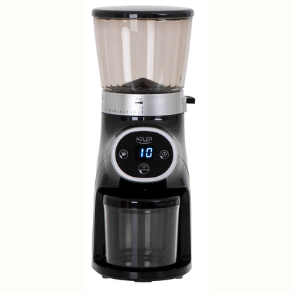 Molinillo Café Profesional Eléctrico, Sistema De Muelas, 17 Niveles Molido, 60 Gr, Temporizador Adler Ad4450, Negro, 300w_0