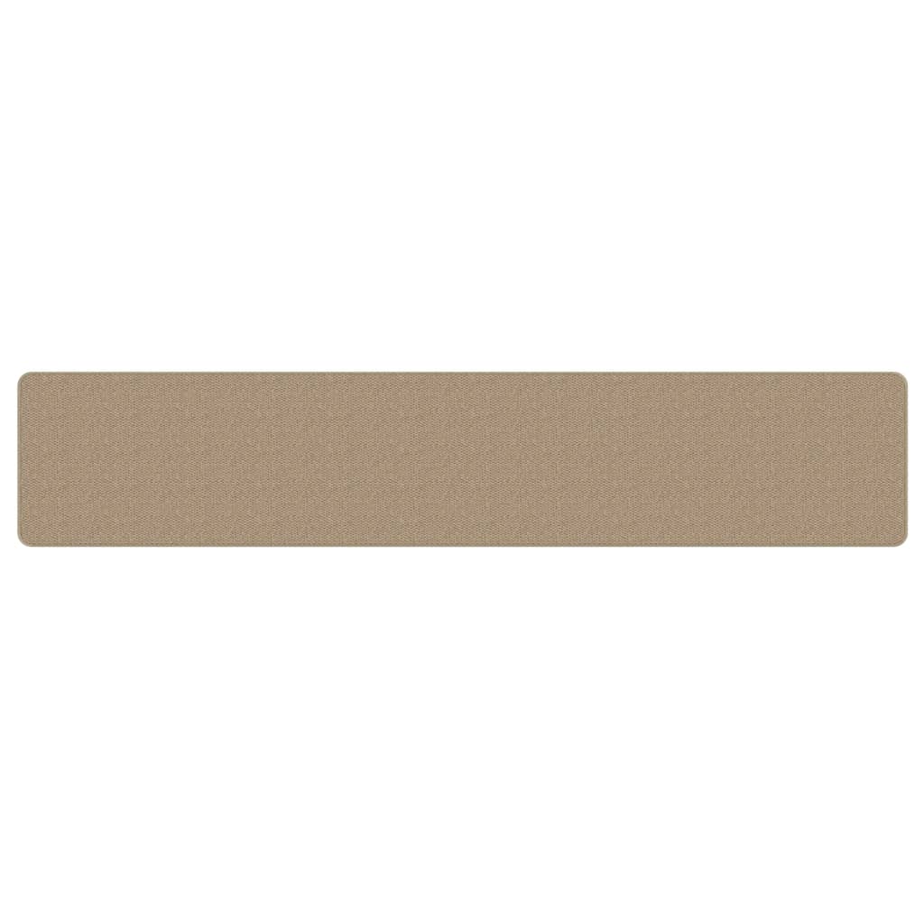 Alfombra De Pasillo Con Aspecto De Sisal Color Arena 50x250 Cm / Vetonek_0
