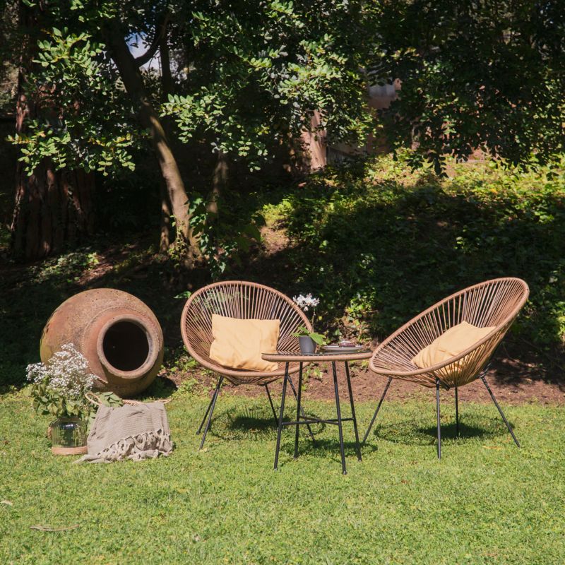 Pack 2 Sillones Jone Metal, Marrón, 80 X 85 X 71_2