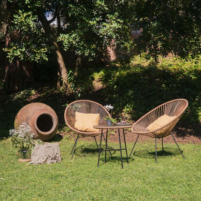 Pack 2 Sillones Jone Metal, Marrón, 80 X 85 X 71_2
