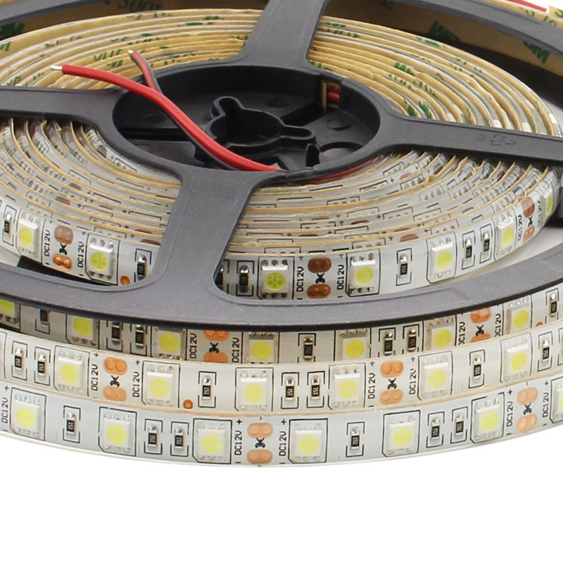 Tira Led Monocolor Hq Smd5050, Dc12v, 5m (60 Led/m), 72w, Ip65, Blanco Cálido_4
