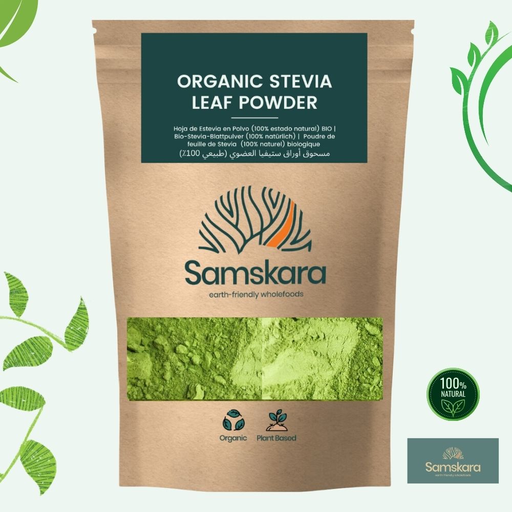 Stevia En Polvo Bio - 100g | Endulzante Natural Ecológico Vegano, Alternativa Al Azúcar Refinado, Sin Gluten_1