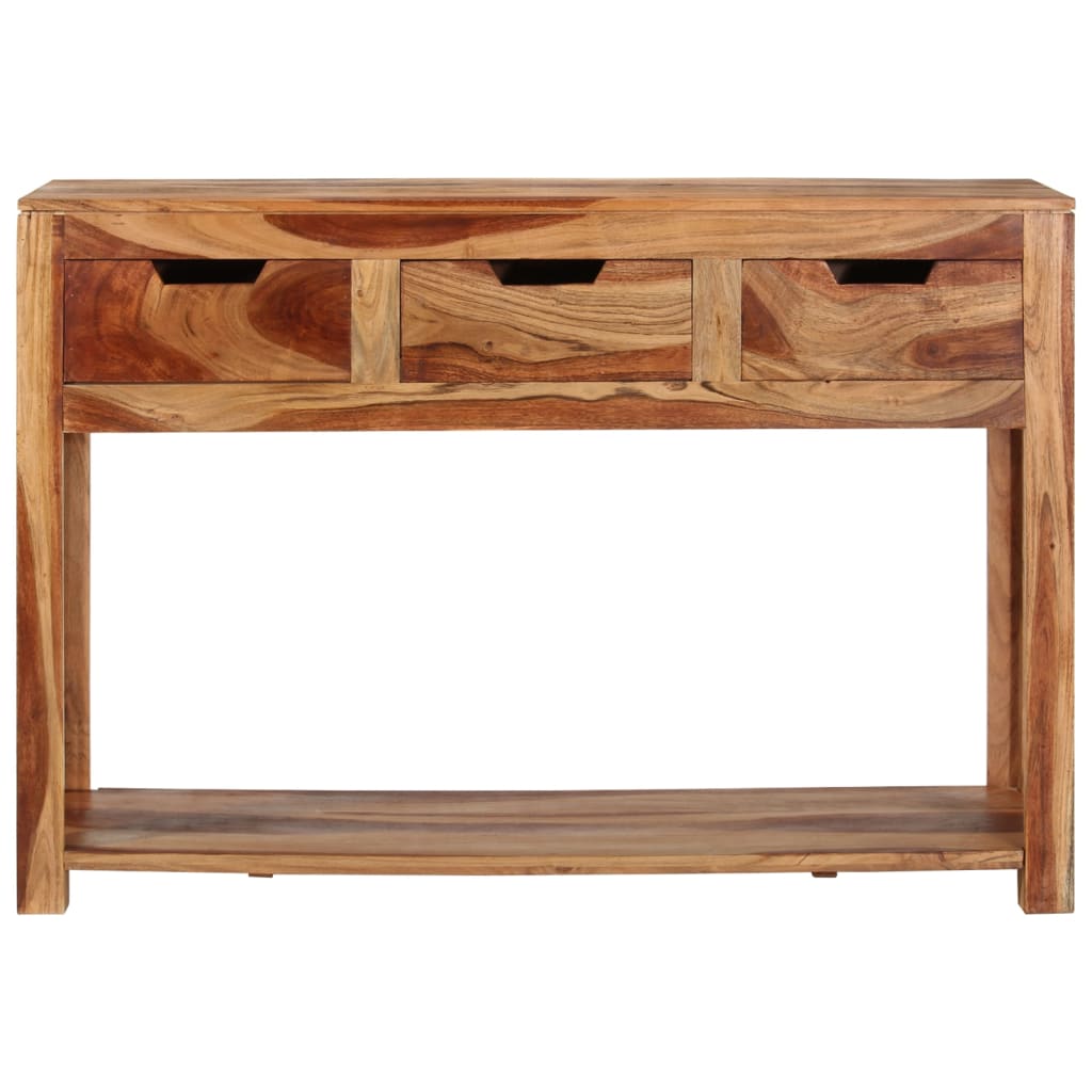 Mesa Consola Madera Maciza De Acacia 110x35x75 Cm_0