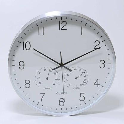 Well Home Reloj De Pared De Diseño Moderno Con Termómetro E Higrómetro Ø38cm_2