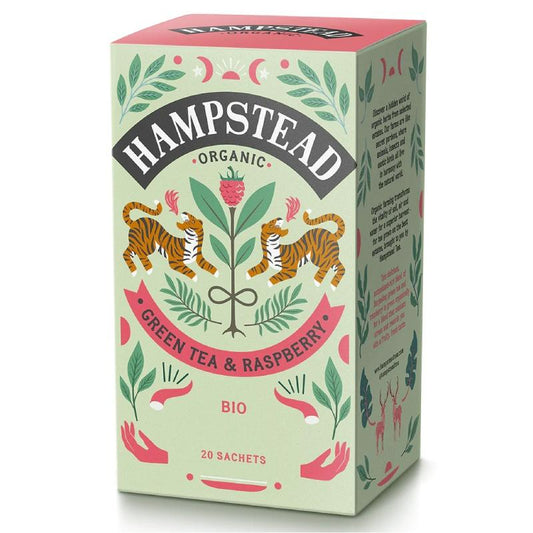 Chá Verde com Framboesa Hampstead 20 saquetas