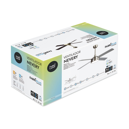 Ventilador Dc Nevery 26w Niquel 4 Aspas Haya/plata 122d 2950lm 3000-4000-6000k Remoto-temporizador-memoria 24_3