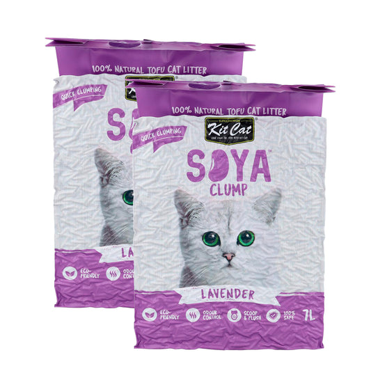 Pack 2x Kit Cat Arena Eco SoyaClump Pack Ahorro - Lavender 7 L Arena para gatos