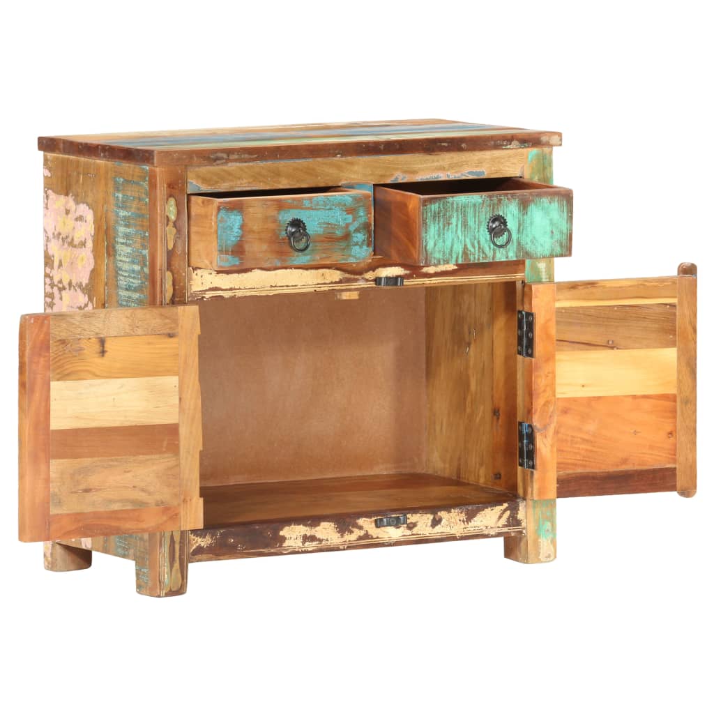 Aparador De Madera Maciza Reciclada 70x35x65 Cm_1