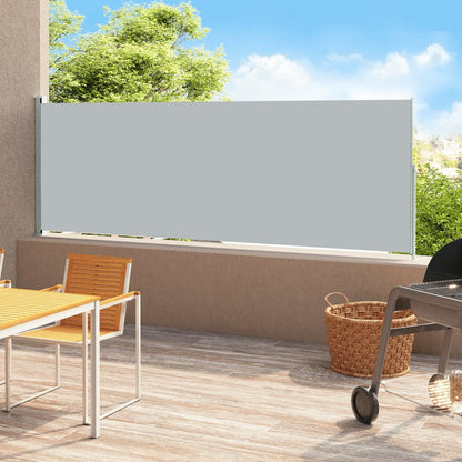 Vidaxl Toldo Lateral Retráctil De Jardín Gris 180x500 Cm_1