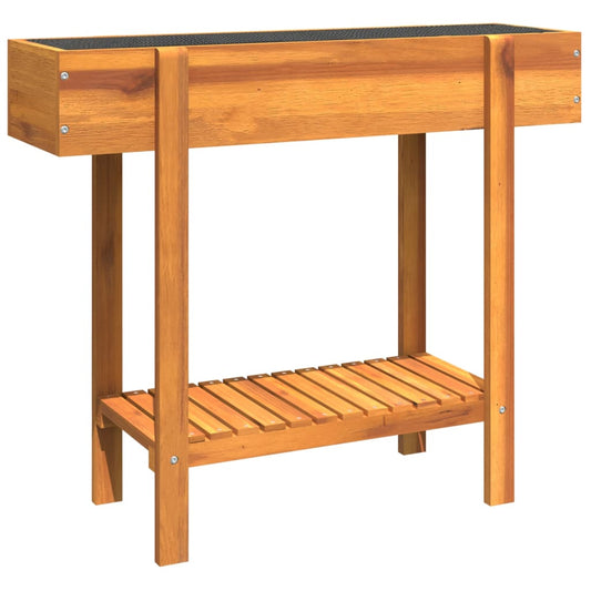 Jardinera Arriate Madera Maciza De Acacia 90x30x75 Cm_0