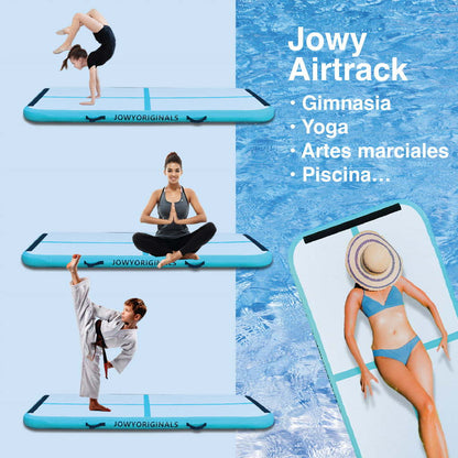 Airtrack 200x100x10cm Colchoneta Inflable, Color Azul