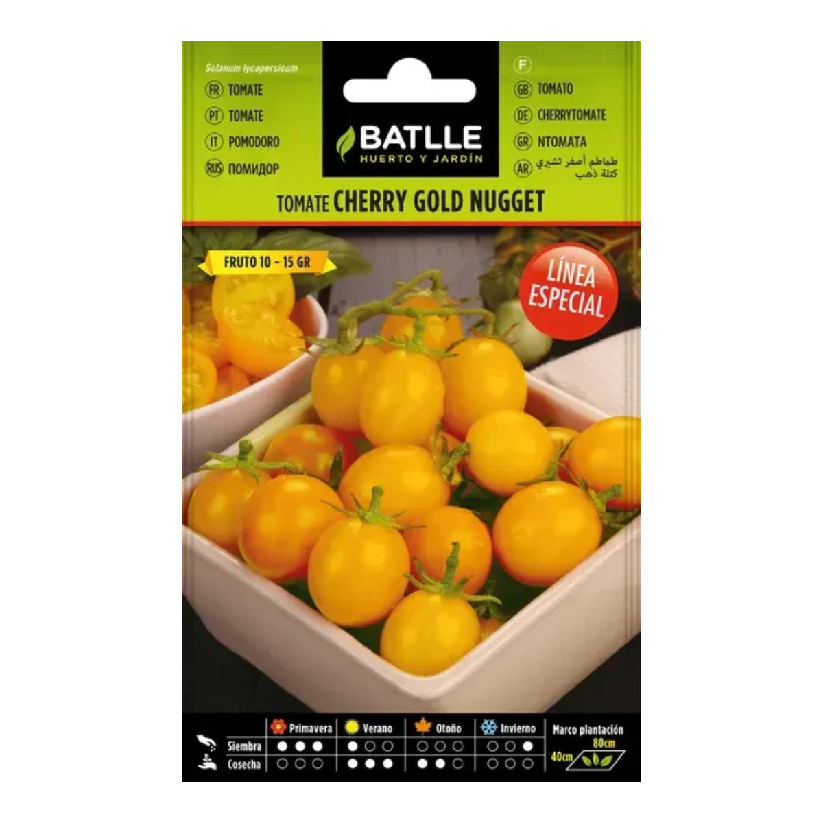 Sementes de tomate Yellow Cherry Gold Nugget