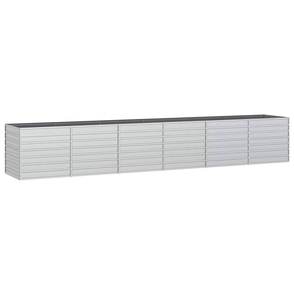 Arriate De Acero Galvanizado Plateado 480x80x77 Cm_0