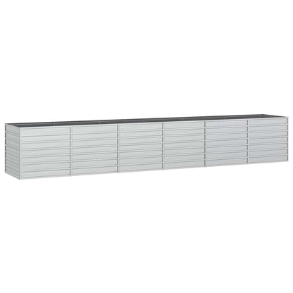 Arriate De Acero Galvanizado Plateado 480x80x77 Cm_0