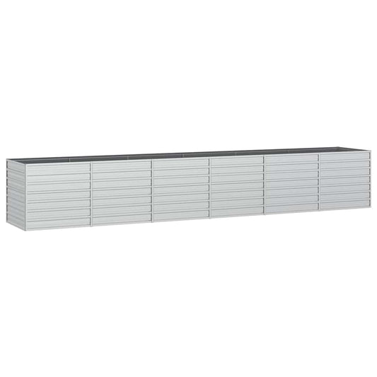 Arriate De Acero Galvanizado Plateado 480x80x77 Cm_0