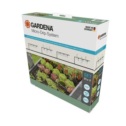 Conjunto de rega gota-a-gota para hortas e canteiros (35 plantas) Microdripsystem Gardena
