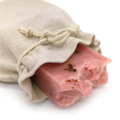 Jabón Natural Rosa Mosqueta 90g En Bolsa Regalo De Yute - Piel Seca, Madura, Con Manchas, Estrías - Cicatrizante_0