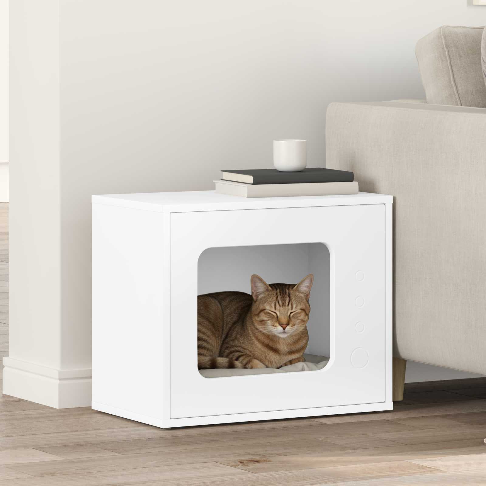 Casa Para Gatos 51 X 30 X 42 Cm Madera De Ingeniería_1