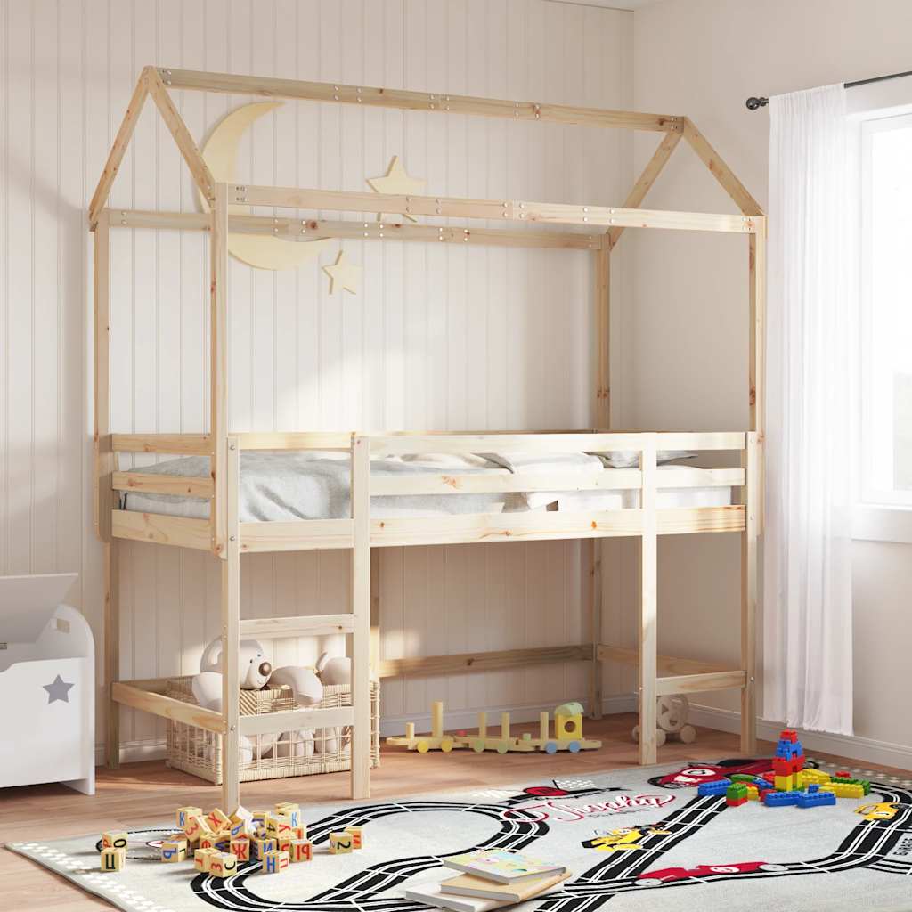 Techo De Cama Infantil Madera Maciza Pino 207x80,5x151,5 Cm_1